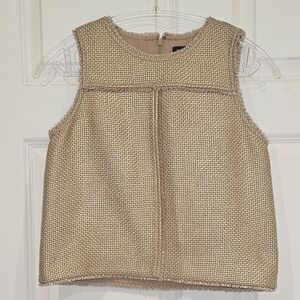Banana Republic Textured Beige Tank Top